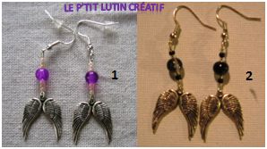 Boucles d'oreilles " paire d'aile"
