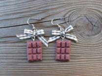 Boucles d'oreilles "chocolat au lait"