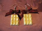 Boucles d'oreilles "chocolat blanc"