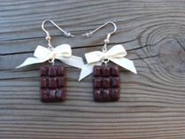 Boucles d'oreilles "chocolat noir"