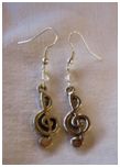Boucles d'oreilles "clé de sol"