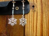 Boucles d'oreilles "flocon de neige"