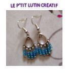 Boucles d'oreilles "goutte multi perles"