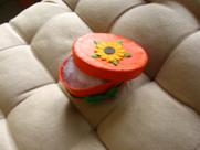 Petite boite cadeau ovale "tournesol"