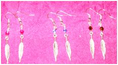 Boucles d'oreilles "plume argent 2"