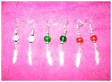 Boucles d'oreilles "plume argent"