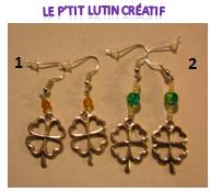 Boucles d'oreilles "trèfle"