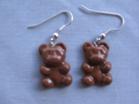 Boucles d'oreilles percées "ourson"