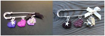 Broche "gaufrette"