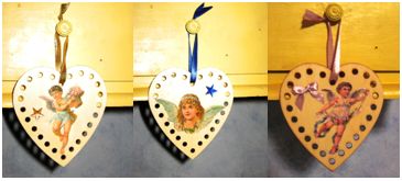 Suspension coeur "ange"