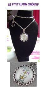 Collier "cabochon ancre"