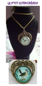 Collier "cabochon pie"