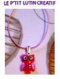 Collier cordon "mini hibou"
