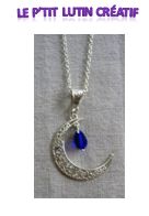 Collier "lune + goutte"