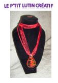 Collier organza "goutte en verre 3"