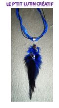 Collier organza "plume + torsade"