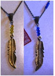 Collier "plume bronze"