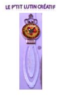 Marque pages "cabochon horloge"