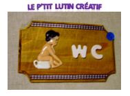Plaque de porte "WC"