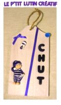 Plaque de porte "chut"