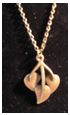 Ras de cou "trio feuille bronze"