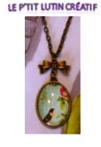 Collier "cabochon petit oiseau"