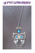 Ras de cou "hibou bronze fin"