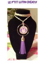 Sautoir "cabochon hibou"
